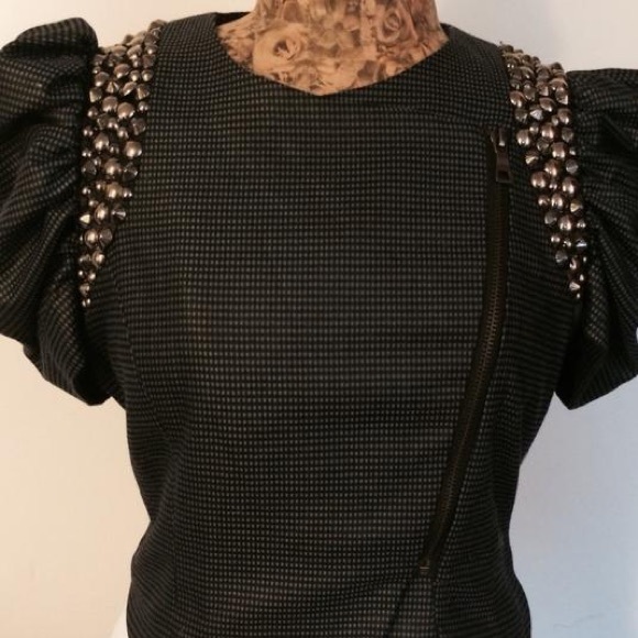 Blue/ Black 80's Detailed Short Jacket Blazer - Picture 8 of 8